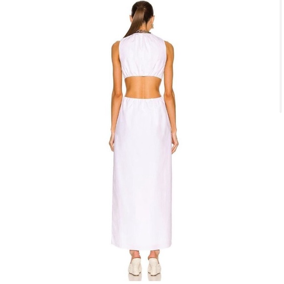 NEW SIR. Anja Cut Out Midi Dress in Chalk White Size 2 Medium Cut Out Maxi Dress - Picture 4 of 12